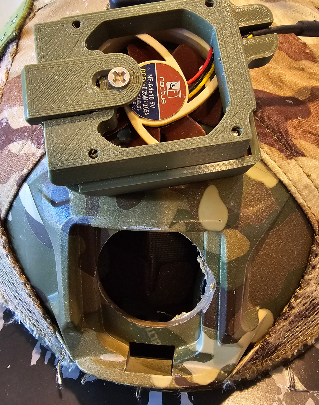 Fan removed from NVG shroud